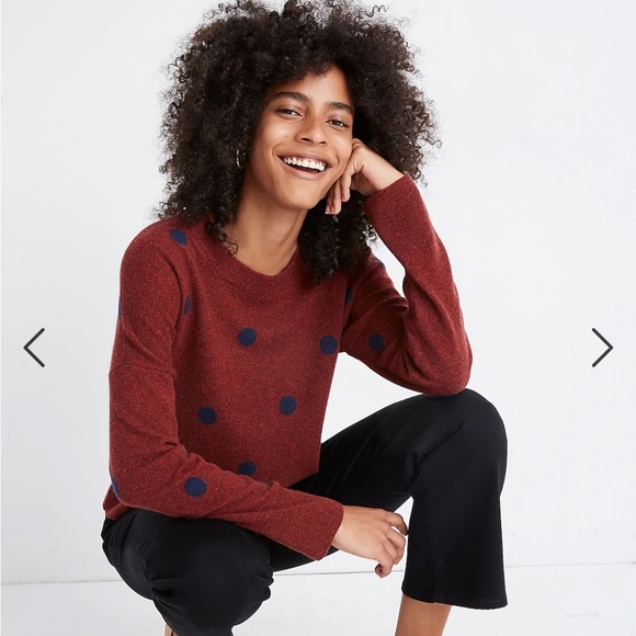 Sweaters | Madewell Cashmere Sweater In Dot | Poshmark